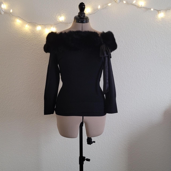 Bebe Rabbit Fur Sweater - Picture 7 of 8